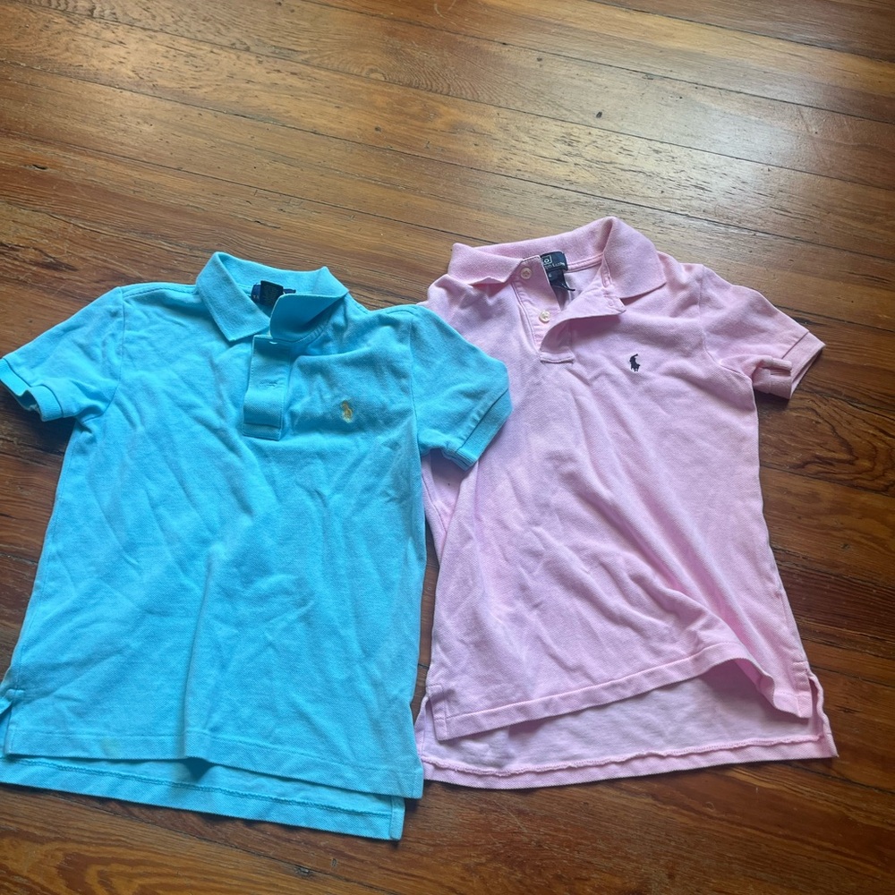 2 boys boys Ralph Lauren polos